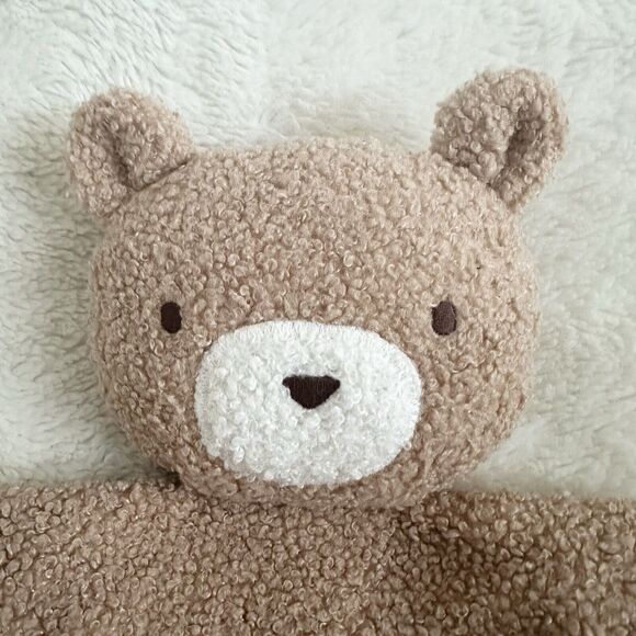 Albetta Creation Tan Teddy Bear Flat Baby Lovey Pacifier Holder 11” Plush Toy - Picture 2 of 6